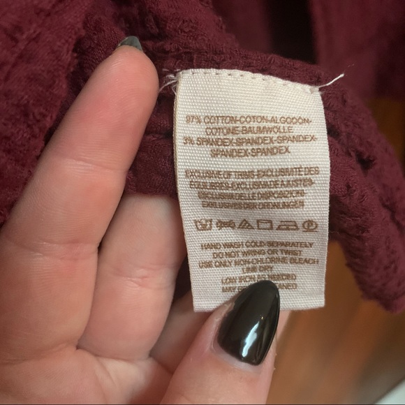 Free People Maroon Walking In Hueco Open Back Top - Picture 4 of 5